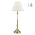 Dar Lighting Blenheim 4 Pack Antique Brass with Ivory Shade Table Lamp 