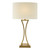 Dar Lighting Oporto Aged Brass with Ivory Shade Table Lamp 