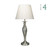 Bybliss 4 Pack Satin Chrome with Cream Shade Table Lamp