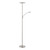 Osbert Mother & Child 2 Light Satin Nickel with Adjustable LED Floor Lamp