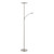 Dar Lighting Osbert Mother & Child 2 Light Satin Nickel with Adjustable LED Floor Lamp 