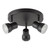 Clint 3 Light Matt Black Adjustable Plate IP44 Bathroom Ceiling Spotlight