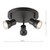 Dar Lighting Clint 3 Light Matt Black Adjustable Plate IP44 Bathroom Ceiling Spotlight 