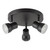 Dar Lighting Clint 3 Light Matt Black Adjustable Plate IP44 Bathroom Ceiling Spotlight 