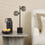 Spiral 2 Light Matt Black with Organic Smoked Diffusers Table Lamp