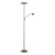 Dar Lighting Osbert Mother & Child 2 Light Satin Bronze with Adjustable LED Floor Lamp 