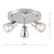 Clint 3 Light Polished Chrome Adjustable Plate IP44 Bathroom Ceiling Spotlight