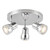 Dar Lighting Clint 3 Light Polished Chrome Adjustable Plate IP44 Bathroom Ceiling Spotlight 
