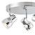 Dar Lighting Clint 3 Light Polished Chrome Adjustable Plate IP44 Bathroom Ceiling Spotlight 