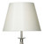 Bybliss 2 Pack Satin Chrome with Cream Shade Floor Lamp