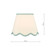 Poma Natural Linen and Teal Scalloped Table Lamp Shade Only