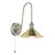 Dar Lighting Hadano Antique Chrome and Aged Brass Shade Wall Light 