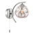 Dar Lighting Nakita Polished Chrome with Organic Smoked Diffuser Wall Light 