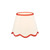 Poma Natural Linen and Red Scalloped Table Lamp Shade Only