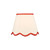 Dar Lighting Poma Natural Linen and Red Scalloped Table Lamp Shade Only 