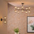 Dar Lighting Takara 10 Light Matt Black and Bronze with Twisted Amber Diffusers Semi Flush Ceiling Light 