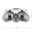 Foley 5 Light Polished Chrome with Smoked Diffusers Flush Ceiling Light