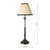 Judy Satin Black with Natural Shade Table Lamp