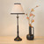 Judy Satin Black with Natural Shade Table Lamp