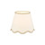 Dar Lighting Poma Natural Linen and Beige Scalloped Table Lamp Shade Only 