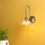 Hadano Antique Chrome and Clear Flared Shade Wall Light