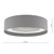 Dar Lighting Fan White with Grey Drum Shade LED Flush Ceiling Light 