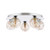 Dar Lighting Foley 5 Light Polished Chrome with Organic Amber Diffusers Flush Ceiling Light 