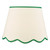 Dar Lighting Poma Natural Linen and Green Scalloped Floor Lamp Shade Only 
