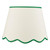 Dar Lighting Poma Natural Linen and Green Scalloped Floor Lamp Shade Only 