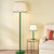 Dar Lighting Spool Green with Natural and Green Shade Table Lamp 