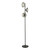 Dar Lighting Kadience 3 Light Satin Black with Smoked Glass Shades Floor Lamp 