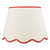 Dar Lighting Poma Natural Linen and Red Scalloped Floor Lamp Shade Only 