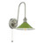 Dar Lighting Hadano Antique Chrome and Matt Green Shade Wall Light 