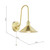 Dar Lighting Hadano Natural Brass and Aged Brass Shade Wall Light 