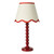 Spool Red with Natural and Red Shade Table Lamp