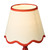 Spool Red with Natural and Red Shade Table Lamp