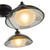 Dar Lighting Kadience 3 Light Satin Black with Smoked Glass Shades Semi Flush Ceiling Light 