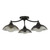 Dar Lighting Kadience 3 Light Satin Black with Smoked Glass Shades Semi Flush Ceiling Light 