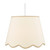 Dar Lighting Poma Natural Linen and Beige Scalloped Floor Lamp Shade Only 