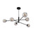 Dar Lighting Vignette 6 Light Matt Black with Organic Smoked Diffusers Pendant Light 