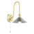 Hadano Natural Brass and Aged Pewter Shade Wall Light