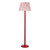 Dar Lighting Spool Red with Red Marble Shade Floor Lamp 