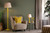 Dar Lighting Spool Yellow with Yellow Marble Shade Floor Lamp 