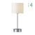 Dar Lighting Suzie 4 Pack Satin Chrome with Cream Shade Touch Table Lamp 