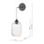 Dar Lighting Eileen Matt Black with Clear Ribbed Glass Diffuser LED Wall or Pendant Light 