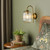 Dar Lighting Idra Aged Bronze with Clear Ribbed Diffuser Wall Light