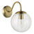 Jocelyn Natural Brass with Clear Sphere Diffuser Wall Light