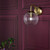 Jocelyn Natural Brass with Clear Sphere Diffuser Wall Light