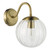 Dar Lighting Jocelyn Natural Brass with Clear Sphere Diffuser Wall Light 