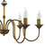 Dar Lighting Lydian 6 Light Antique Bronze Chandelier 
